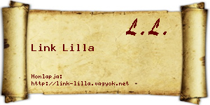 Link Lilla névjegykártya